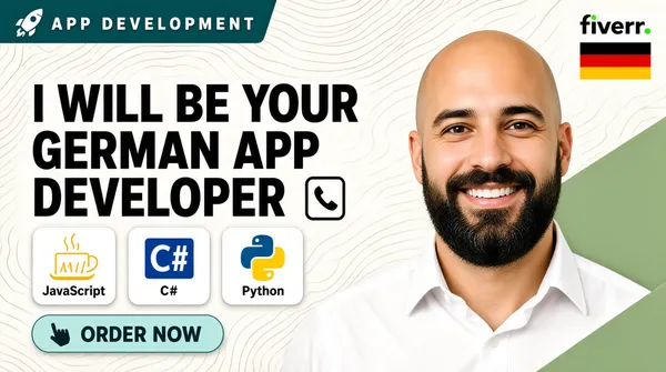 German App Developer Fiverr Gig Cover