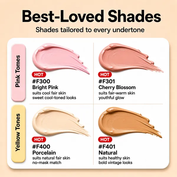 Makeup Shade Guide Chart