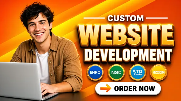 Professional Custom Website Development Fiverr Gig Cover