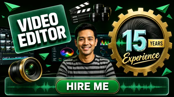 Professional Video Editor Portfolio Gig Cover