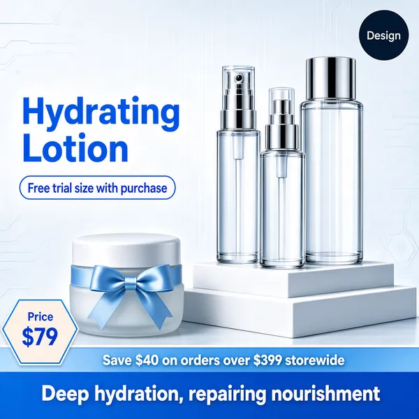 Hydrating Lotion Product Display