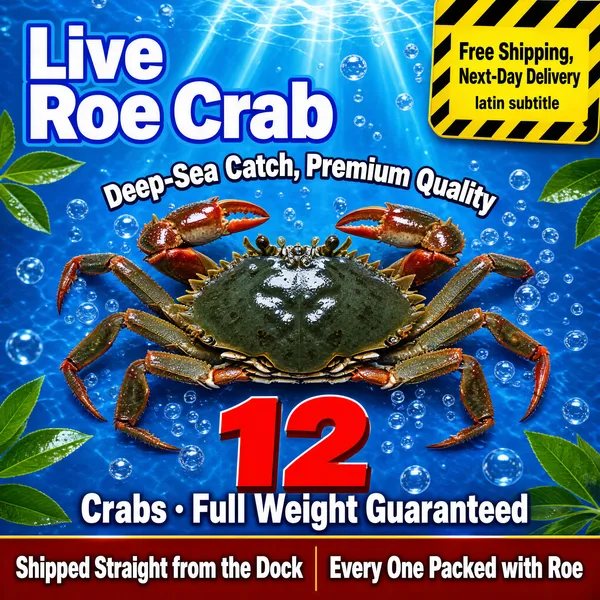 Fresh Live Roe Crabs Premium Seafood