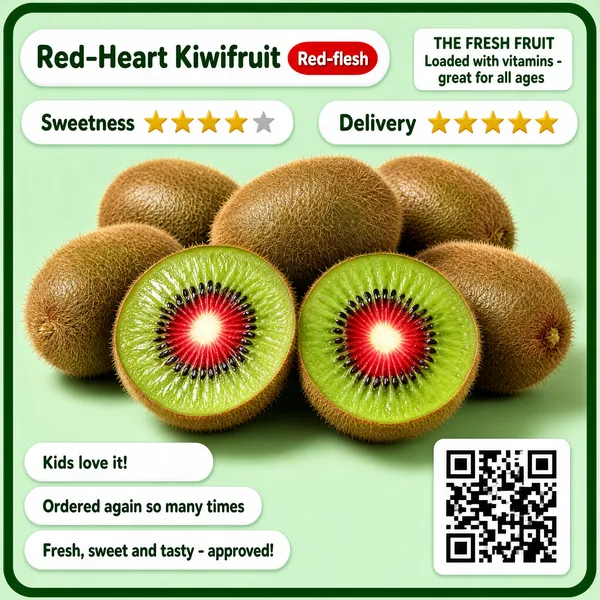 Red-Heart Kiwifruit Fresh Produce Display