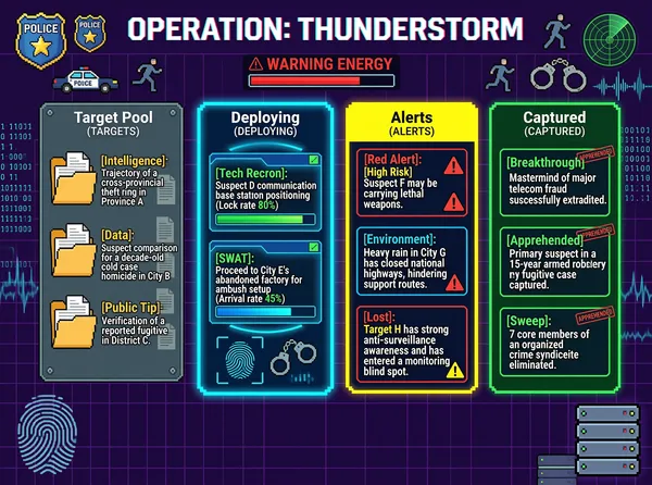 Operation Thunderstorm Cyberpunk Police Command Interface
