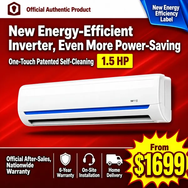 Energy-Efficient Inverter Air Conditioner 1.5HP