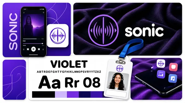 Modern Violet Bento-Grid Gig Cover Design