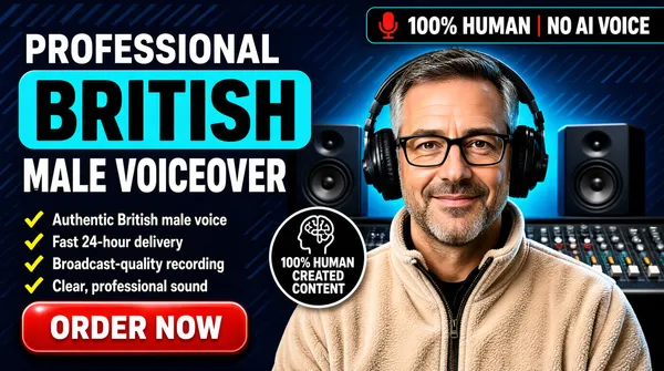 Professional British Male Voiceover Services