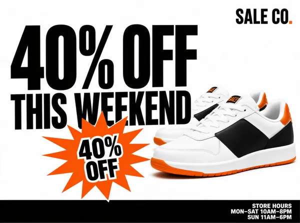 Bold Sneaker Sale Flyer