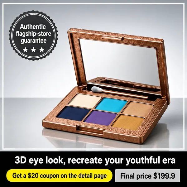 3D Eyeshadow Palette Cosmetics Showcase