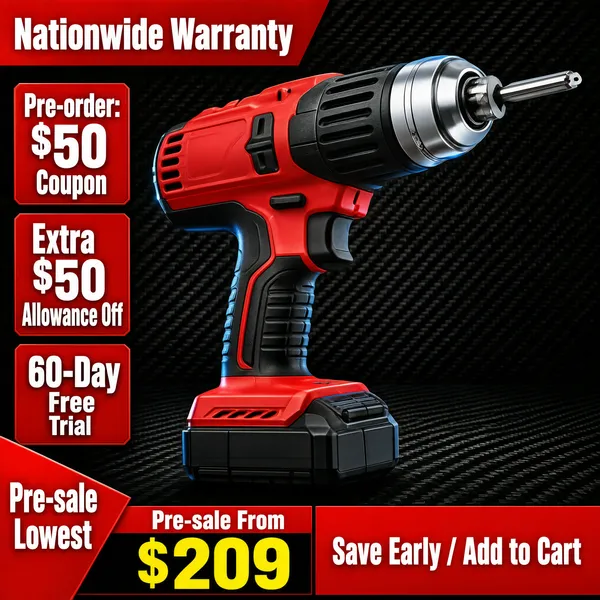 Cordless Impact Drill Pre-Sale Promotion