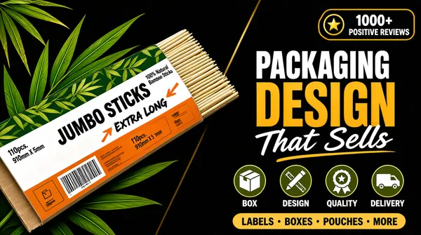 Packaging Design That Sells — Bamboo Sticks Mockup