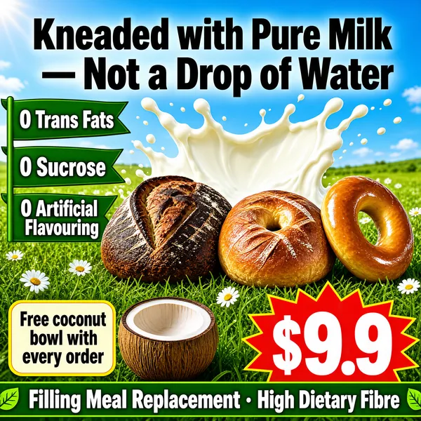 Artisan Milk Bread Bakery Product Display
