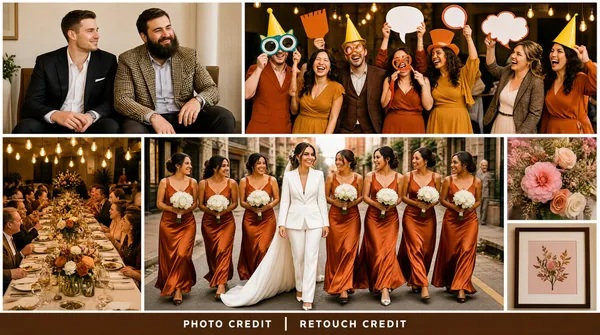 Warm Wedding Photo Collage Gig Cover