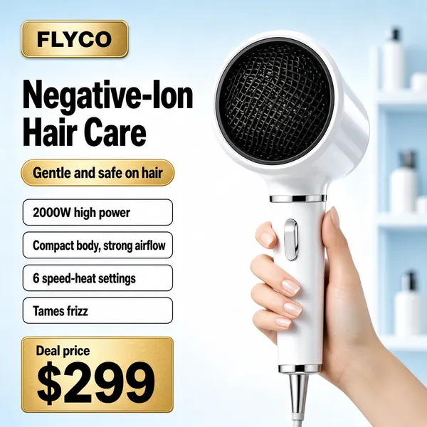 Flyco Negative-Ion Hair Dryer Product Shot