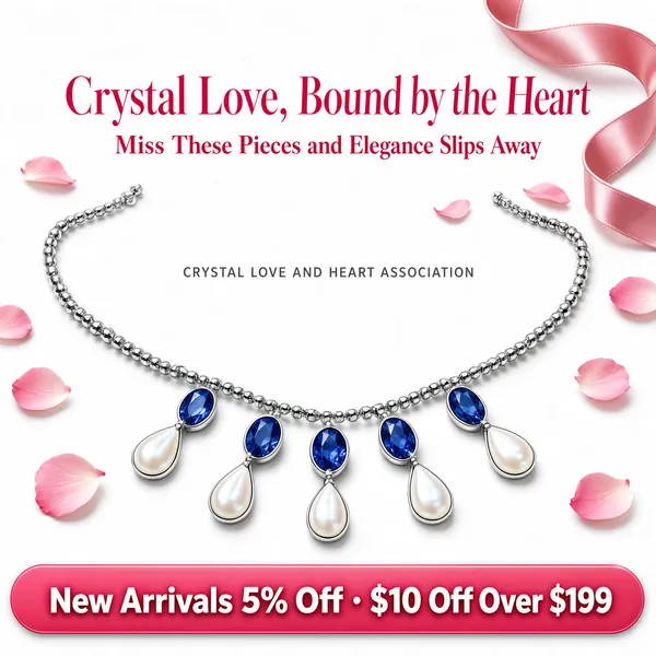 Crystal Love Sapphire Necklace