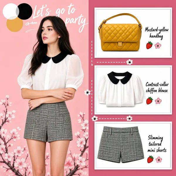 Sweet Cherry Blossom Outfit Mood Board