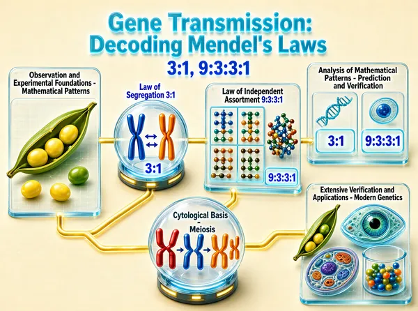 Mendel's Laws of Gene Transmission Infographic