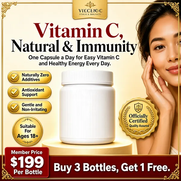 Golden Vitamin C Wellness Product Display