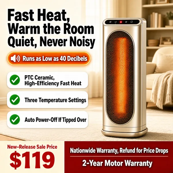 Fast Heat Tower Heater — Cozy Winter Warmth