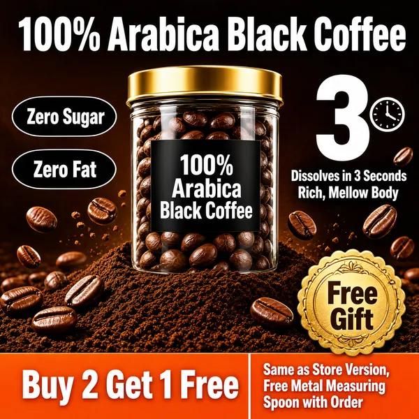 100% Arabica Black Coffee Jar with Beans