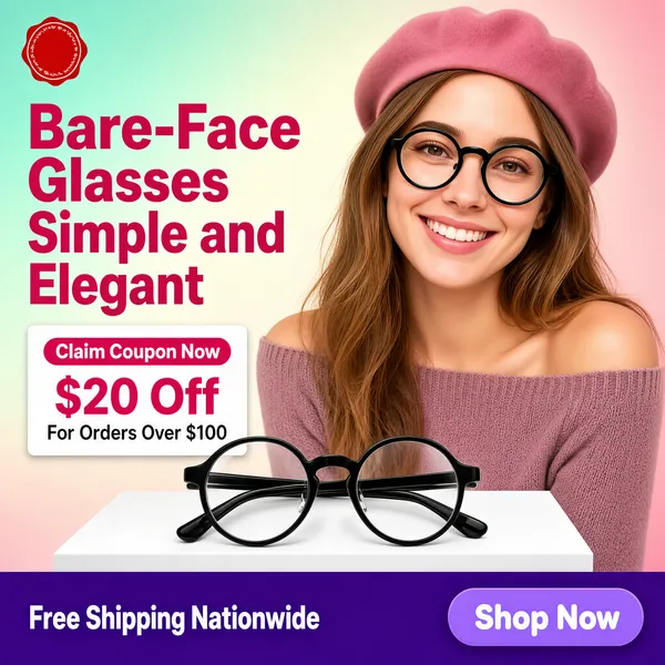 Bare-Face Glasses Sale Poster