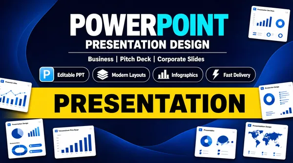 Professional PowerPoint Presentation Design Gig Cover
