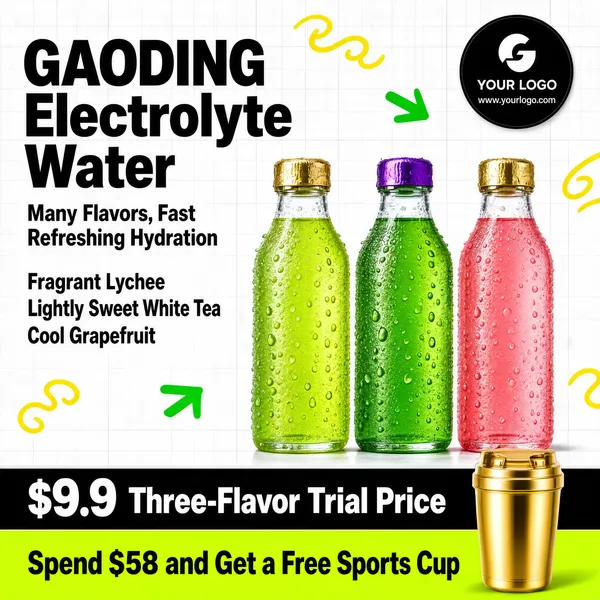 GAODING Electrolyte Water Promo Poster