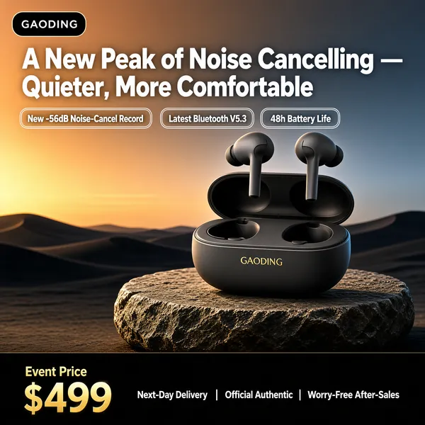 Premium Wireless Earbuds at Desert Dusk