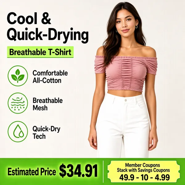 Summer Crop Top Quick-Dry Promo