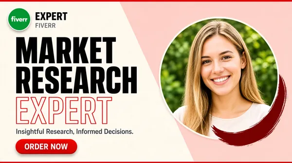 Professional Market Research Expert Fiverr Gig Cover