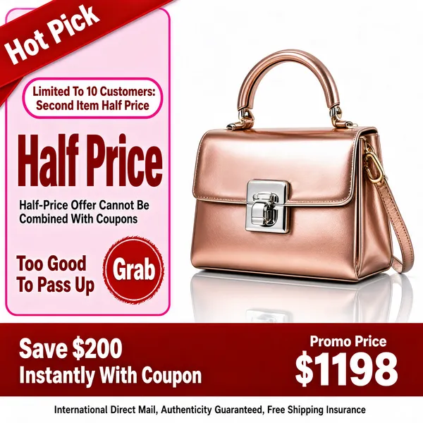 Rose Gold Handbag Half Price Sale