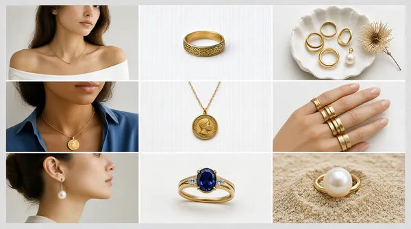 Minimalist Jewellery Editorial Grid