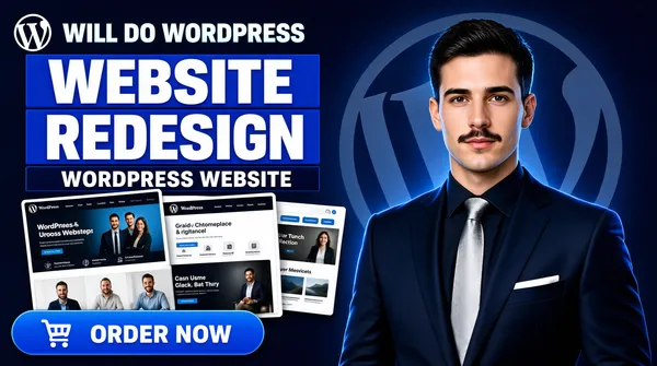Professional WordPress Website Redesign Fiverr Gig Cover