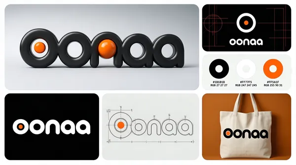 Modern Brand Identity Board with Geometric Typography