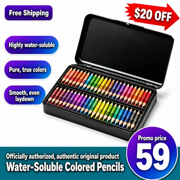 Water-Soluble Colored Pencils Set Promo