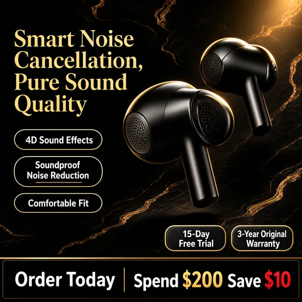 Premium Wireless Earbuds with Smart Noise Cancellation