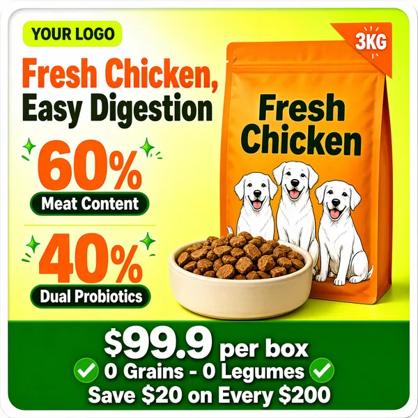 Fresh Chicken Dog Food Promo