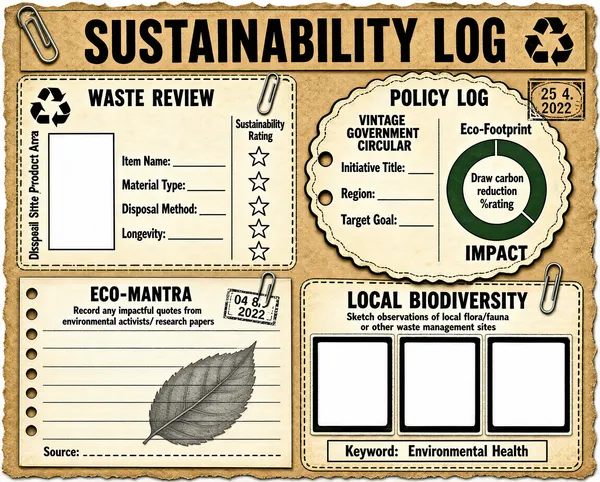 Sustainability Log Vintage Infographic