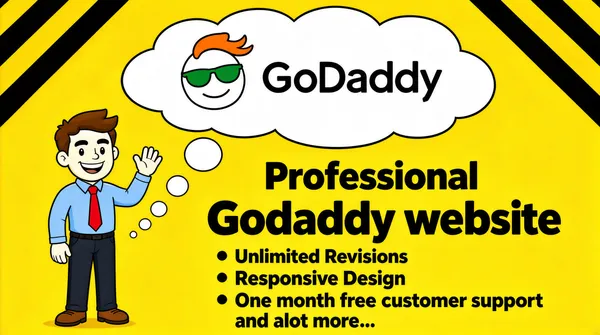 Professional GoDaddy Website Design Gig Cover