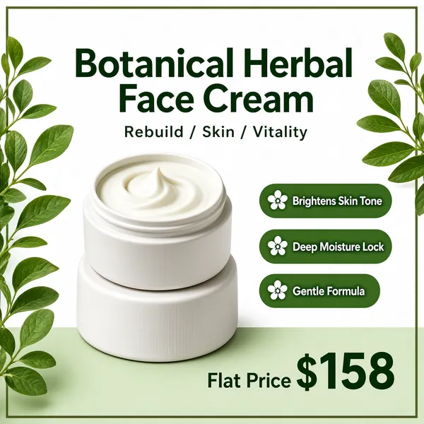 Botanical Herbal Face Cream — Rebuild Skin Vitality