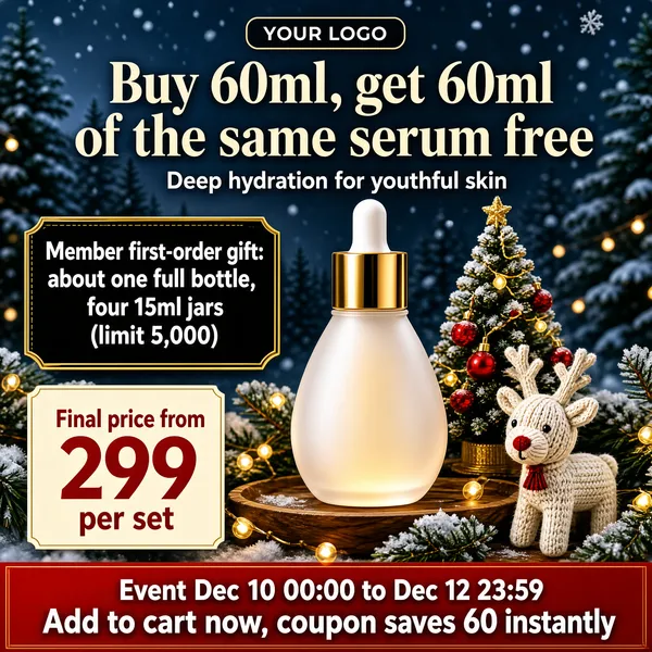 Christmas Glow Serum Holiday Promotion