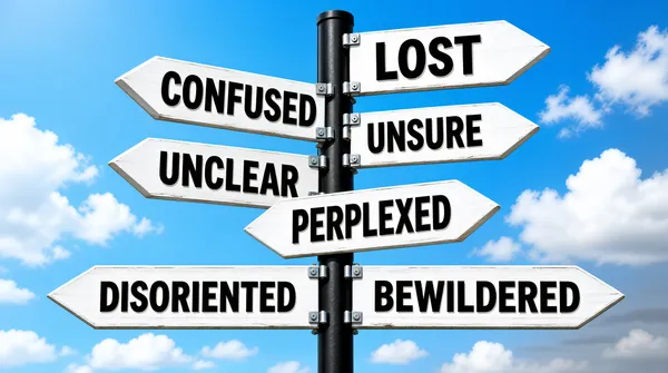 Signpost of Confusion in Blue Sky