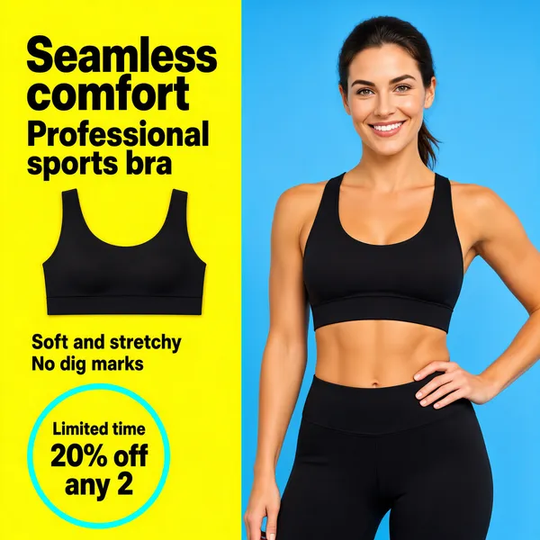 Seamless Comfort Sports Bra Promo