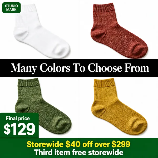 Premium Crew Socks Four-Pack Color Collection