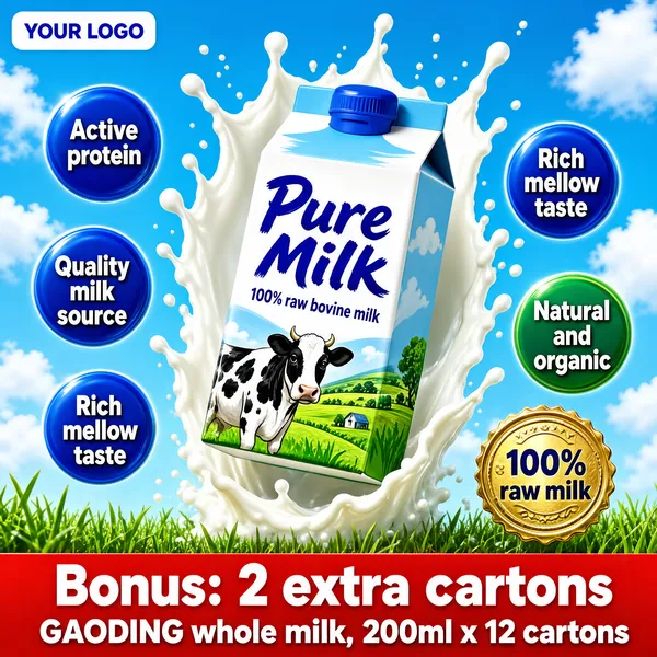 Pure Fresh Whole Milk Dynamic Splash Hero Shot