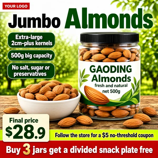Fresh Raw California Almonds Premium Jar