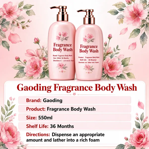 Fragrance Body Wash Product Spec Sheet
