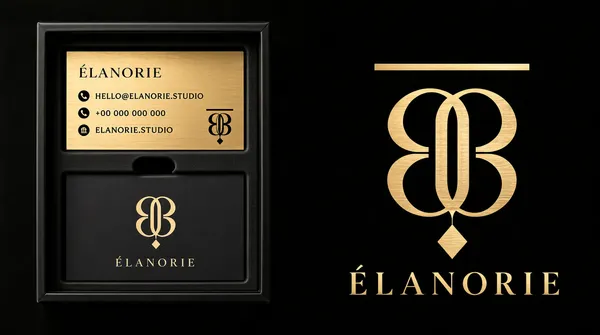 Dark Luxury Stationery with Gold Monogram