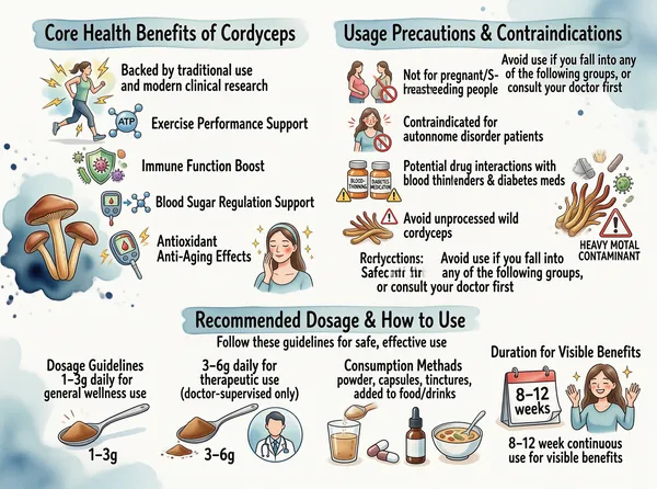 Cordyceps Health Benefits Infographic