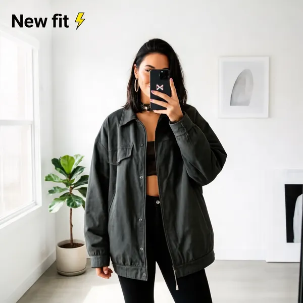 Trendy Mirror Fit Selfie in Minimal Room